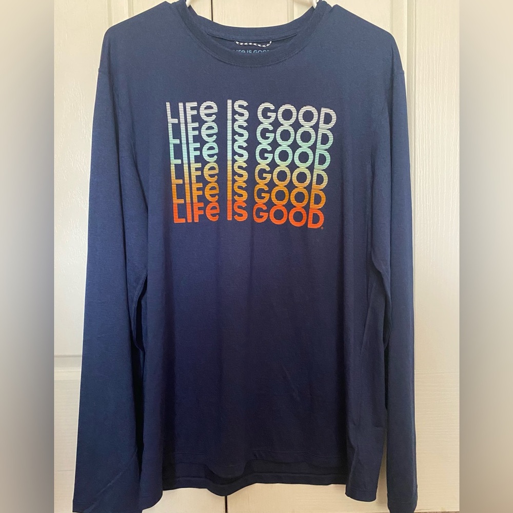 Life is Good Men's Long Sleeve Active Tee